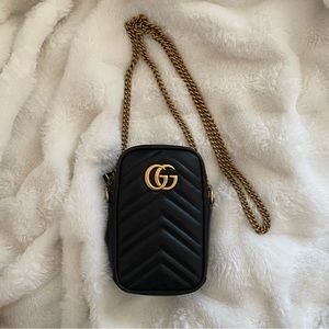 GUCCI GG MARMONT MINI BAG (PHONE CROSSBODY BAG)